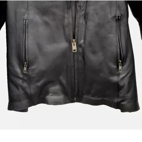 UNIK Premium Women's XL Black Leather Motorcycle Jacket Removable Lining Western - Picture 3 of 11